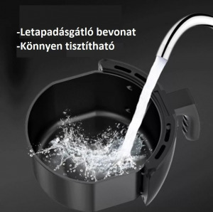 Forrólevegős sütő air fryer 1350w 5L G401