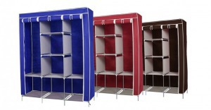 Mobil tárolószekrény 130x45x170 cm-es méretben, barna