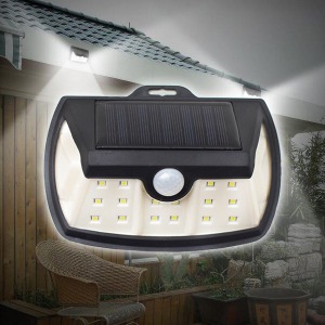 SH-28A kültéri napelemes, fali LED lámpa, mozgásérzékelővel / 30 ledes