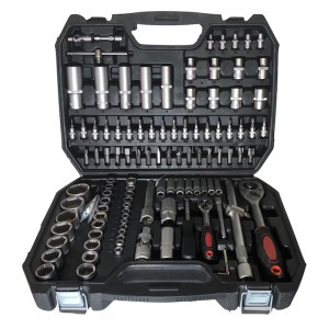 Flinke 150 részes dugókulcs készlet, racsnis CR-V szerszámkészlet, krova készlet