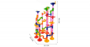 105 részes többféleképpen összerakható 3D golyópálya játék készlet