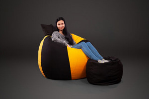 ALL IN XXL babzsákfotel garnitúra - babzsák+puff+ajándék párna