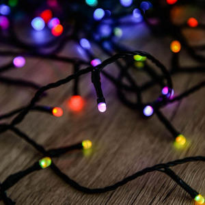 Dekortrend Heylight okos fényfüzér, 160 RGB LED, fekete kábel, 16 méter