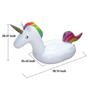 Óriás unikornis gumimatrac/felfújható, 200x100x90 cm - MS-845