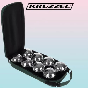 Petanque 8 db-os golyó készlet, cipzáros táskában