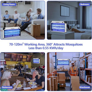 WingRepel elektromos rovarcsapda, szúnyogirtó, UV fénycső, max. 120m2