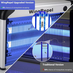 WingRepel elektromos rovarcsapda, szúnyogirtó, UV fénycső, max. 120m2