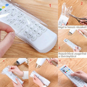 Hőre zsugorodó fólia, távirányító tok 10 db 8 x 25 cm