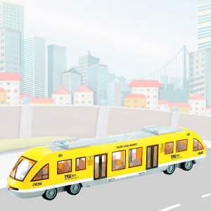 Akkumulátoros villamos, nyitható ajtókkal, fénnyel és hanggal