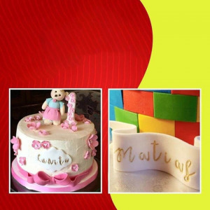 Szilikon ABC-s torta-desszert díszítő forma 6. minta