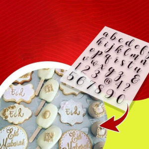 Szilikon ABC-s torta-desszert díszítő forma 6. minta