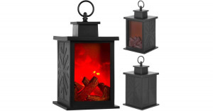 Égő láng, kandalló hatású dekorlámpa