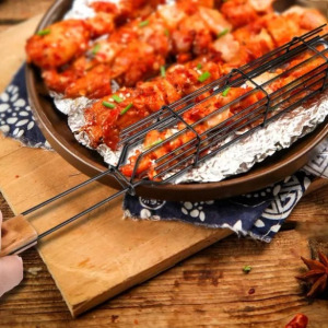 Saslik sütőkosár, grillkosár