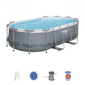 Bestway Puerto Rico ovális fémvázas medence szett 424 x 250 x 100 cm