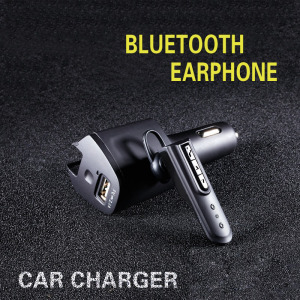 Premio Bluetooth fülhallgató autós töltővel extra USB porttal