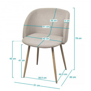 Betti kárpitozott szék 2db, fekete