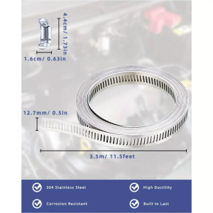 12 darabos rozsdamentes acél tömlőbilincs készlet