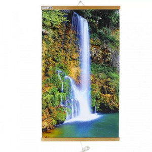 Infravörös fűtőpanel, infrapanel 500W, 105 x 60 cm, dekoratív vízesés képpel