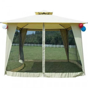 Kerti Pavilon 3,5 x3,5 m -party sátor, rendezvény sátor szúnyoghálóval