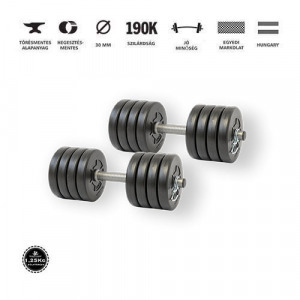 GazoFitness kézi súlyzó 2 x 10,5Kg/21Kg/(1,25Kg-os tárcsákkal)