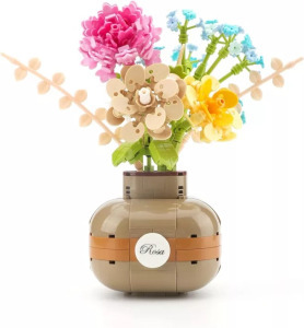 Vegyes csokor - Mini Blocks virágváza építőjáték - (542 db) - Aromaterápiás funkció