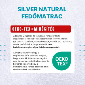 Dream-Med Silver Natural, 5cm hideghab, fedőmatrac 90x200 cm