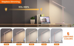 Bickon 5 az 1-ben LED asztali lámpa érintőgombbal és időzítővel, USB tápellátással
