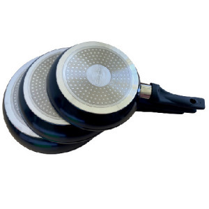 Royalty Line 3 részes serpenyő szett, kerámia bevonattal - Fekete - MS-532