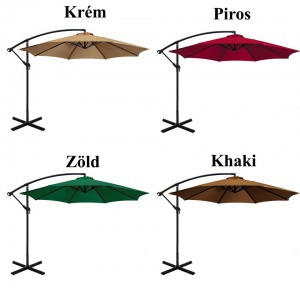 Függő napernyő, 2,7m -krém