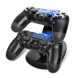 Dupla Töltőállomás,PS4 kontrollerhez, dokkoló 2db Gamepad-hoz, fekete