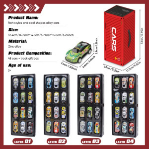 48 darabos Rally autó készlet gyerekeknek