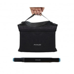 Kétvégű marker filctollkészlet táskában, 80 db-os, varázslatos színekben