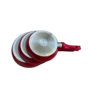 Royalty Line 3 részes serpenyő szett, kerámia bevonattal - Piros - MS-533