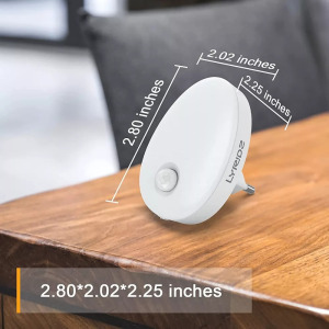 Lyridz LED meleg éjszakai fény, mozgásérzékelős, 2db, EU konnektoros, fehér