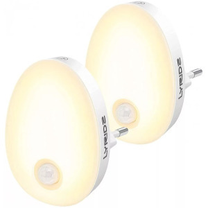 Lyridz LED meleg éjszakai fény, mozgásérzékelős, 2db, EU konnektoros, fehér Lyridz LED meleg éjszakai fény, mozgásérzékelős, 2db, EU konnektoros, fehér