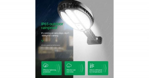 Napelemes utcai LED lámpa, mozgásérzékelővel lámpa (8188A)