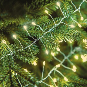 Dekortrend Tündérfény girland, ezüst kábel, 700 led, meleg fehér