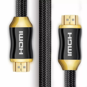 HDMI kábel, 4K,1.5m, kompatibilis TV, Apple TV, Xbox, PS4, fekete-aranyszín