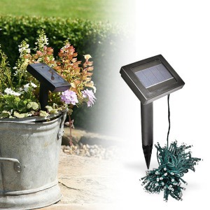 100 LED-es napelemes kerti fényfüzér, melegfehér- 11,40 m