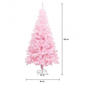 Rózsaszín műfenyő, 150 cm
