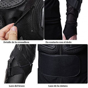 Wildken motoros protektor mellény Armor fekete 2XL