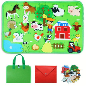 Tanyasi állatok filc történetmesélő készlet