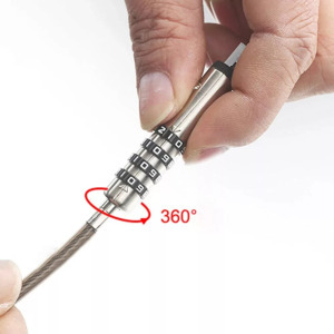 Számkódos USB Lakat, laptophoz, 4 számjegyű, módosítható, 2 méter, fekete