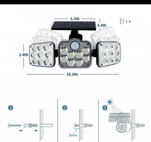 Ultra erős fényű mozgásérzékelős kültéri lámpa