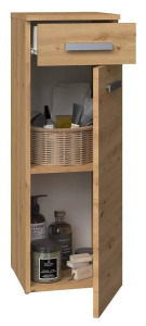 Shannan Nel V DS fürdőszoba szekrény, 30x85x30 cm, tölgy