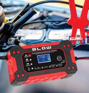 Blow Automatikus akkumulátortöltő 12V / 10A - LCD kijelzővel és javító funkcióval