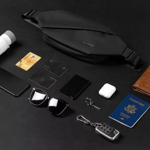 Vízálló lopásgátló táska, fekete