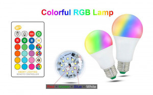 Pro RGBW okos E27 led égő - erős, 10W - teljes színspektrumban állítható, villogás funkció, távirányító