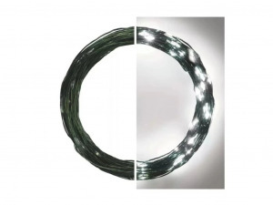 Kültéri nano fényfüzér (75 LED/7,5 méter) időzítővel - hideg fehér