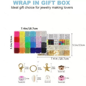 7200 db gyöngyökből készült karkötőkészítő készlet